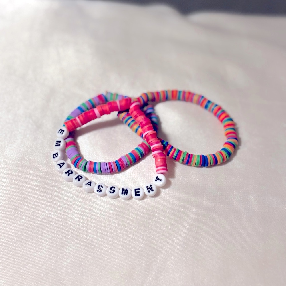 Embarrassment inspired bracelets (set of 3)